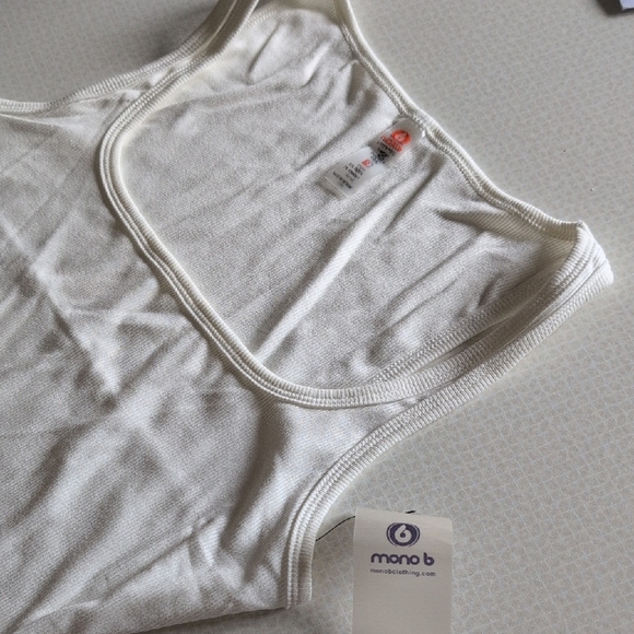 192.Nwt-Mono B Cream Sleeveless Bodysuit - Picture 2 of 2